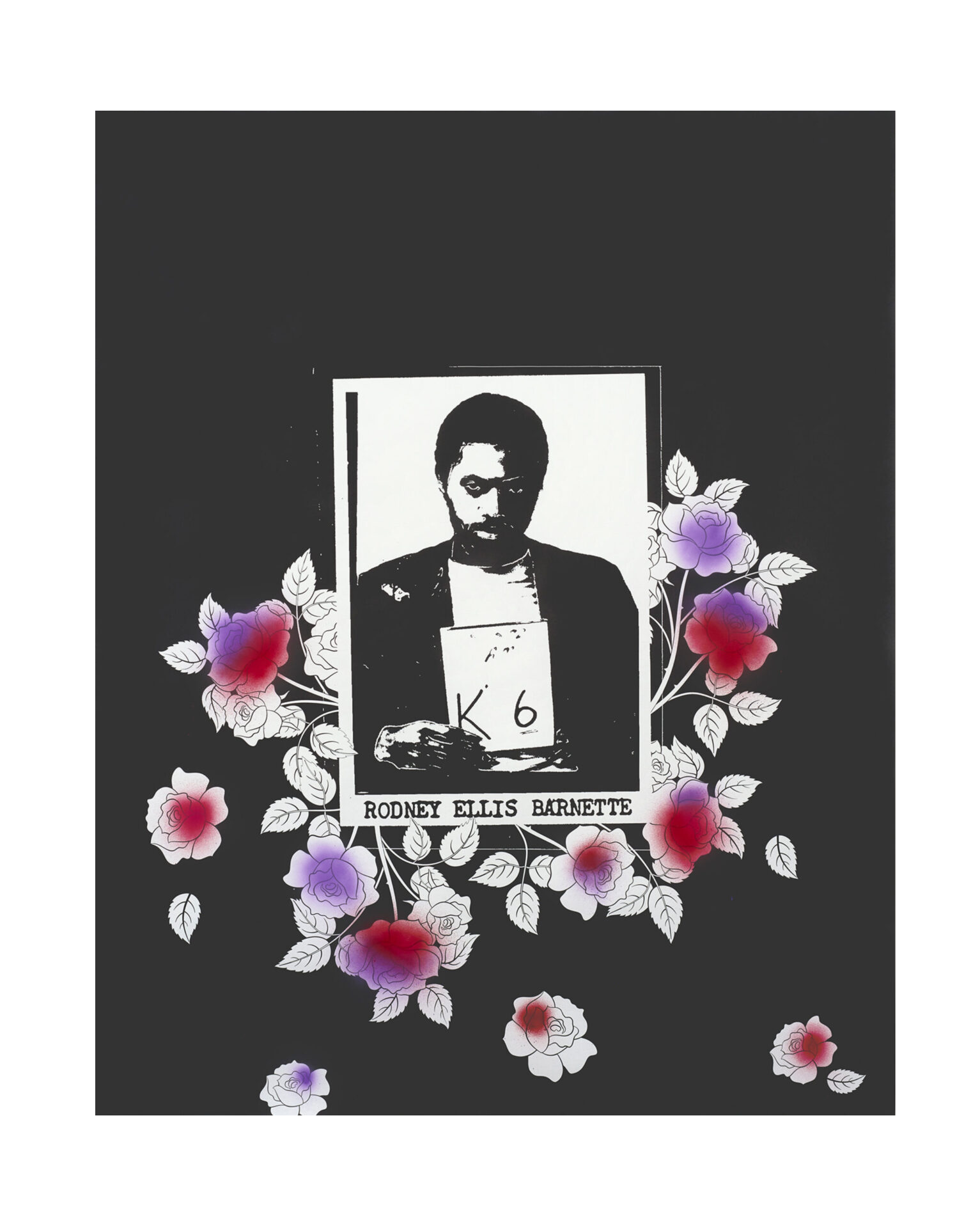 Rodney Ellis Barnette framed mugshot artwork